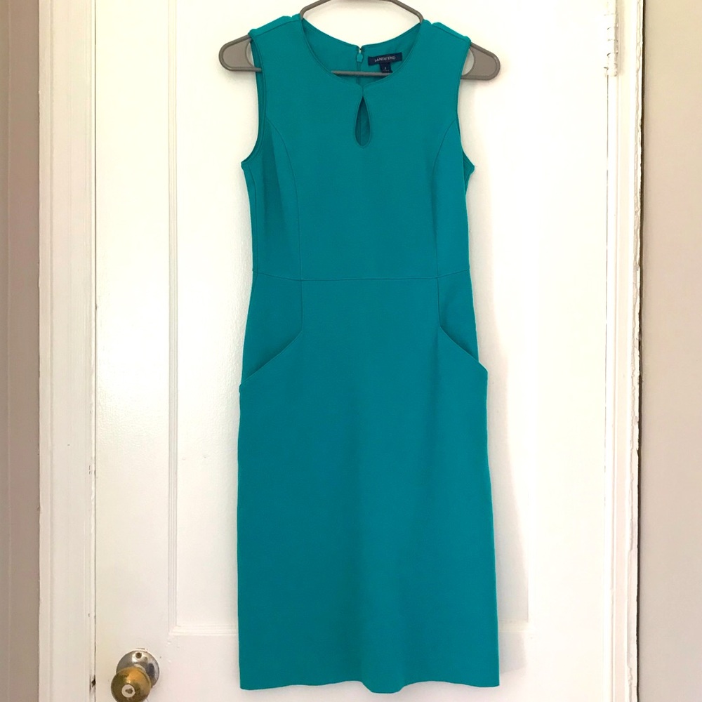 Landon’s End midi fitted turquoise dress